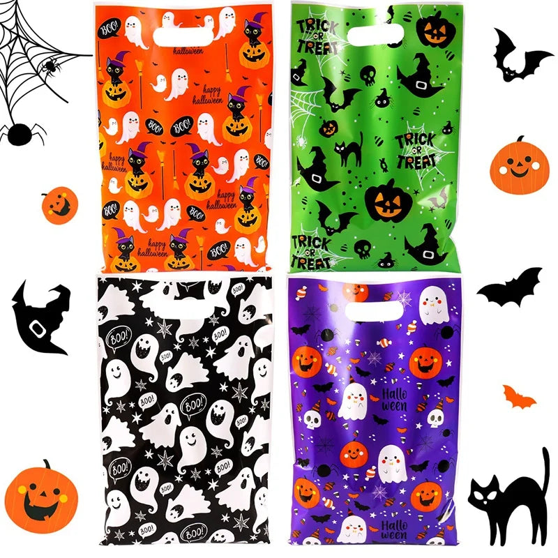 10/20/50pcs Scary Halloween Candy Bags Pumpkin Ghost alternate view