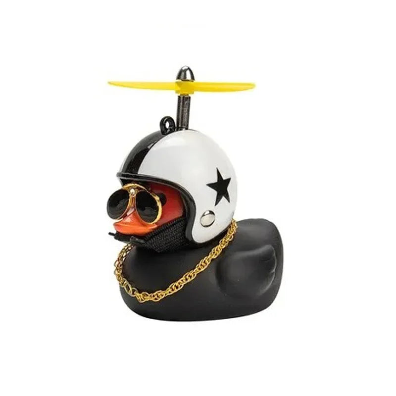 Rubber Duck With Helmet Pendant Black/Yellow alternate view