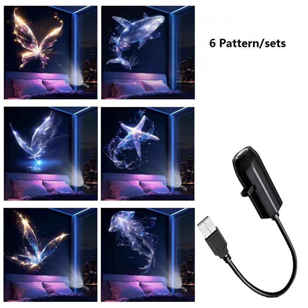 Ins Marine Projection Lamp | Background Projector Night Light for Bedroom Decor alternate view