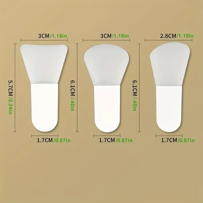 3 Pieces Mask Applicator Brush Set | Soft Silicone Facial Tool Kit close-up view