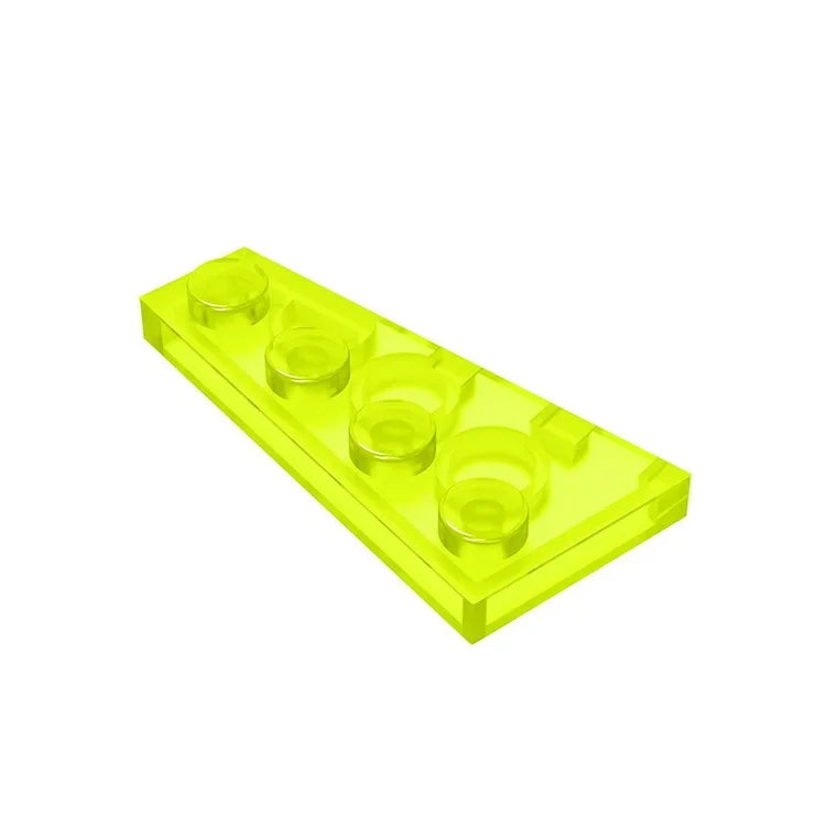 Gobricks GDS-549 Wedge Plate 4 x 2 Right | Building Block for Compatible DIY Sets close-up view