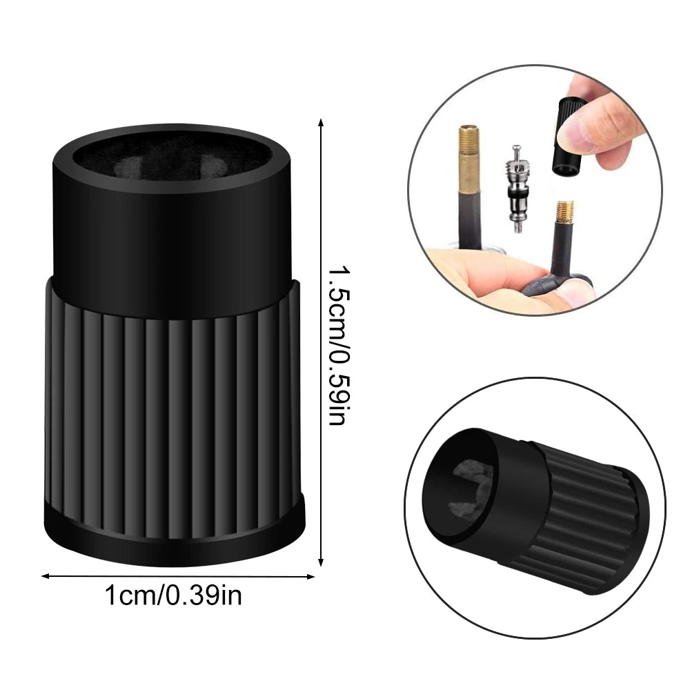 Plastic Tyre Valve Caps 10 Pack Universal Dust Covers for Cars Trucks Bikes detail view