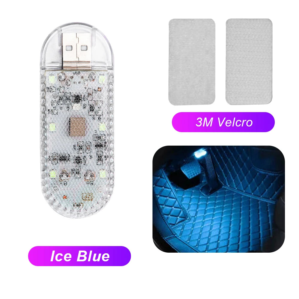 1pc Car LED Light Interior Lighting Atmosphere Lamp for Armrest Box Trunk Switch Touch C detail view