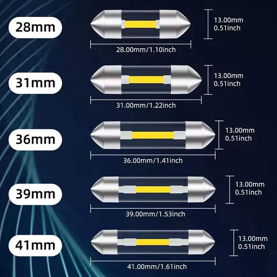 12V Car Reading Lamp | Double-Point LED Interior Light for C5W Bulb Upgrade alternate view