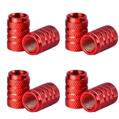 DSYCAR 4Pcs Silver Car Tire Valve Stems Cap Knurling Style Tire Valve Cap Aluminum Tire detail view