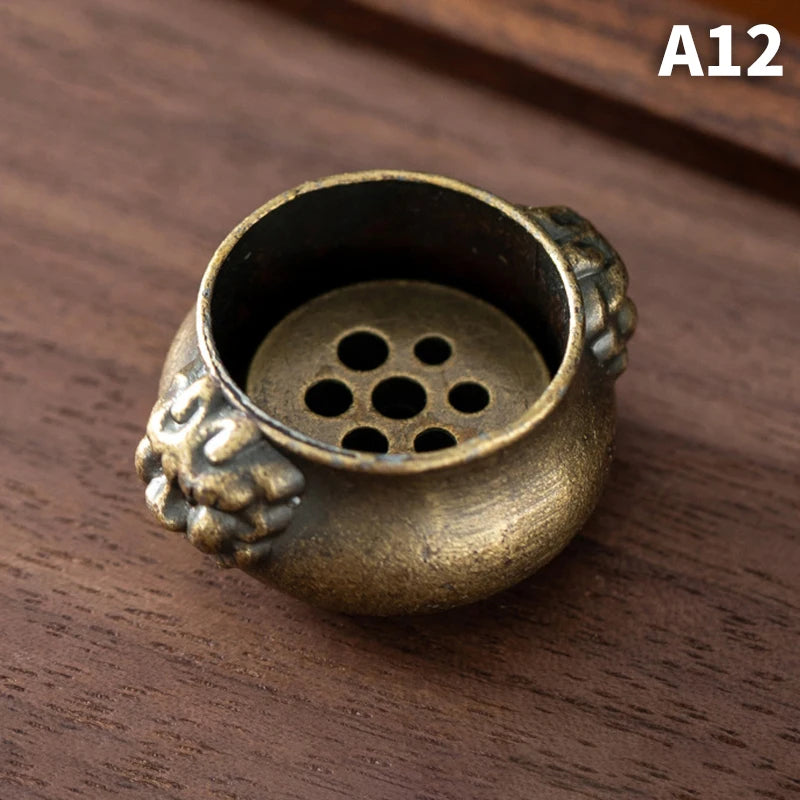 Dragon Turtle Incense Holder | Brass Alloy Incense Burner with Snail Sculpture close-up view