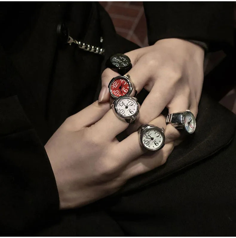 Roman Numeral Punk Gothic Finger Clock Jewelry