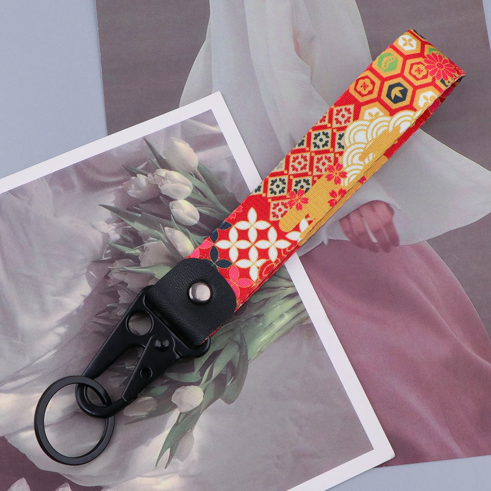 Datura Flower Keychain | Artistic Car Key Ring for Men and Women alternate view
