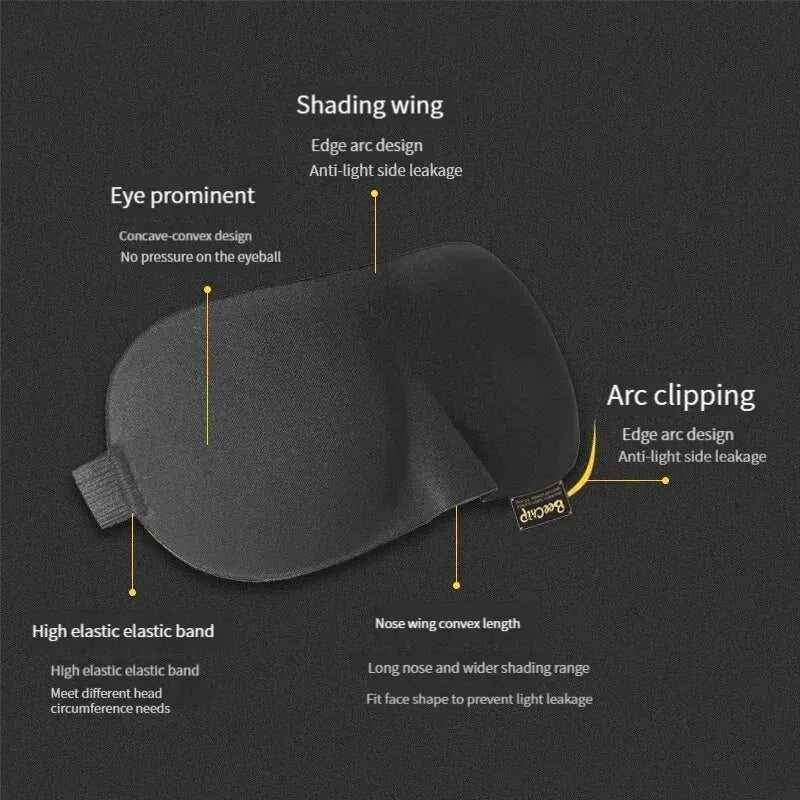 3D Sleep Mask | Natural Sleeping Eye Cover for Travel and Home additional angle