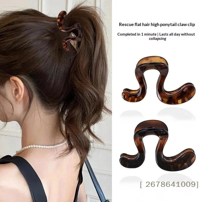 ⚑Korean Simple Matte Hair Clips Retro Geometric Claw Clips Elegant Premium Half-Up Hair Clips Shark Clip