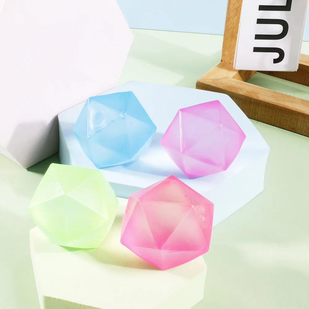 Frosted Ice Cube Shaped Fidget Toy Square Stress Relief Ball for Anxiety ADHD Squishy alternate view