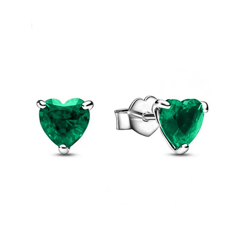 Hot selling 925 silver heart-shaped, pink,red, multi-color crystal sparkling luxury e lifestyle view
