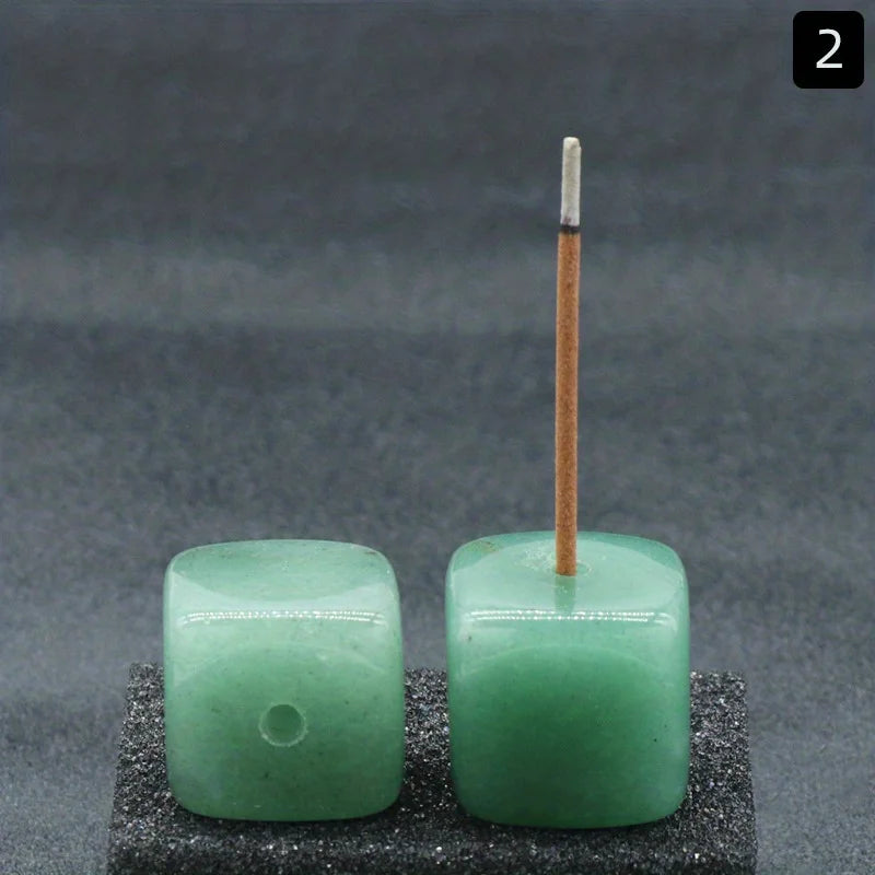 Natural Agate Stone Incense Holder | Square Wire Stick Incense Burner with Unique Pat lifestyle view
