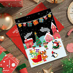 9Pcs/set Magic Rainbow Color Scratch Art Painting Paper Card Kit Cartoon Animal Drawing detail view