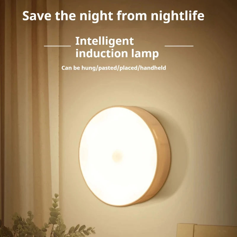 LED Smart Human Body Sensor Night Light | USB Rechargeable Emergency Lamp with Magnet alternate view