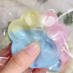 Rainbow Cat Paw Squishy Toy | Three Color Slow Rebound Stress Relief Fidget Toy detail view