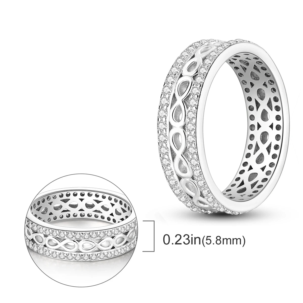 Plated Mystic Star Ring Infinite Love Original Design Zircon Wedding Rings Jewelry Women Gift