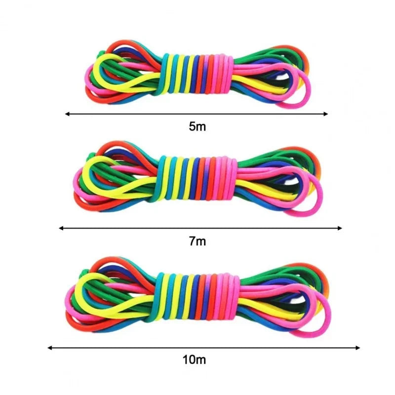 Super Elastic Jump Rope | Adjustable Rubber Jump Rope Strap for Kids and Group Play additional angle