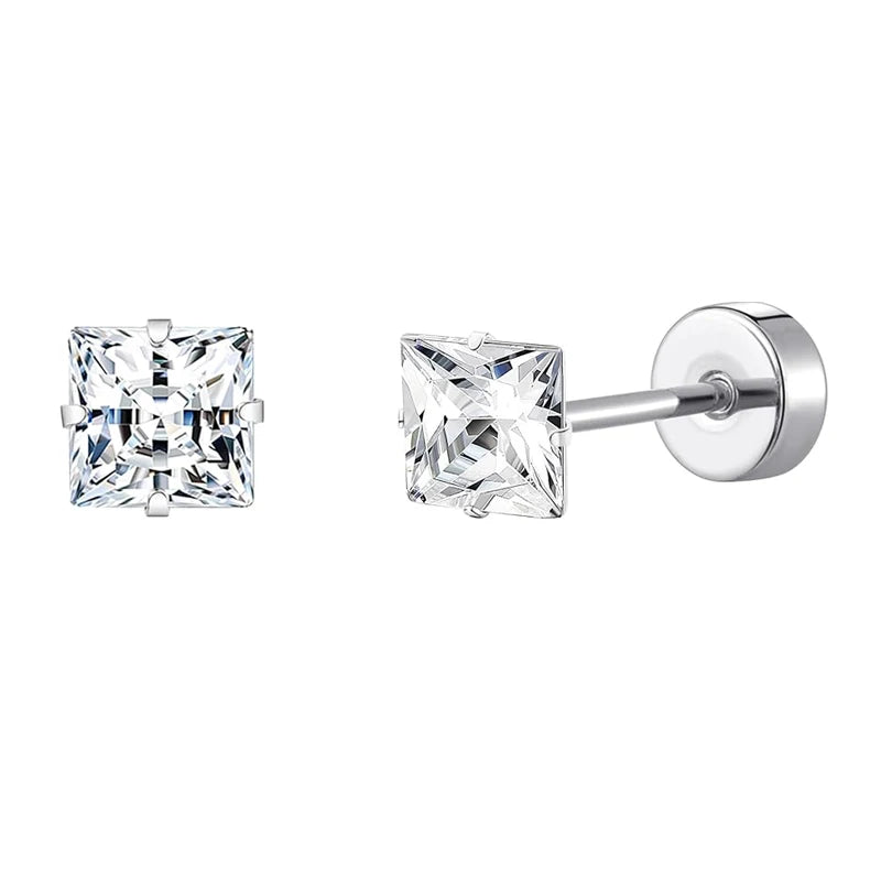 2pcs/lot 20G Star Heart Butterfly Stud Earring for Women Stainless Steel Crystal Earring detail view