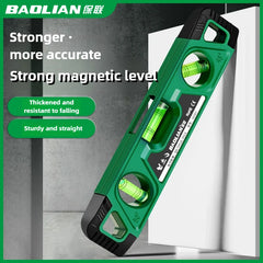 Three Bubble Level Ruler 0° 45° 90° 230mm Mini Horizontality Gauge Shockproof Magnetic L detail view