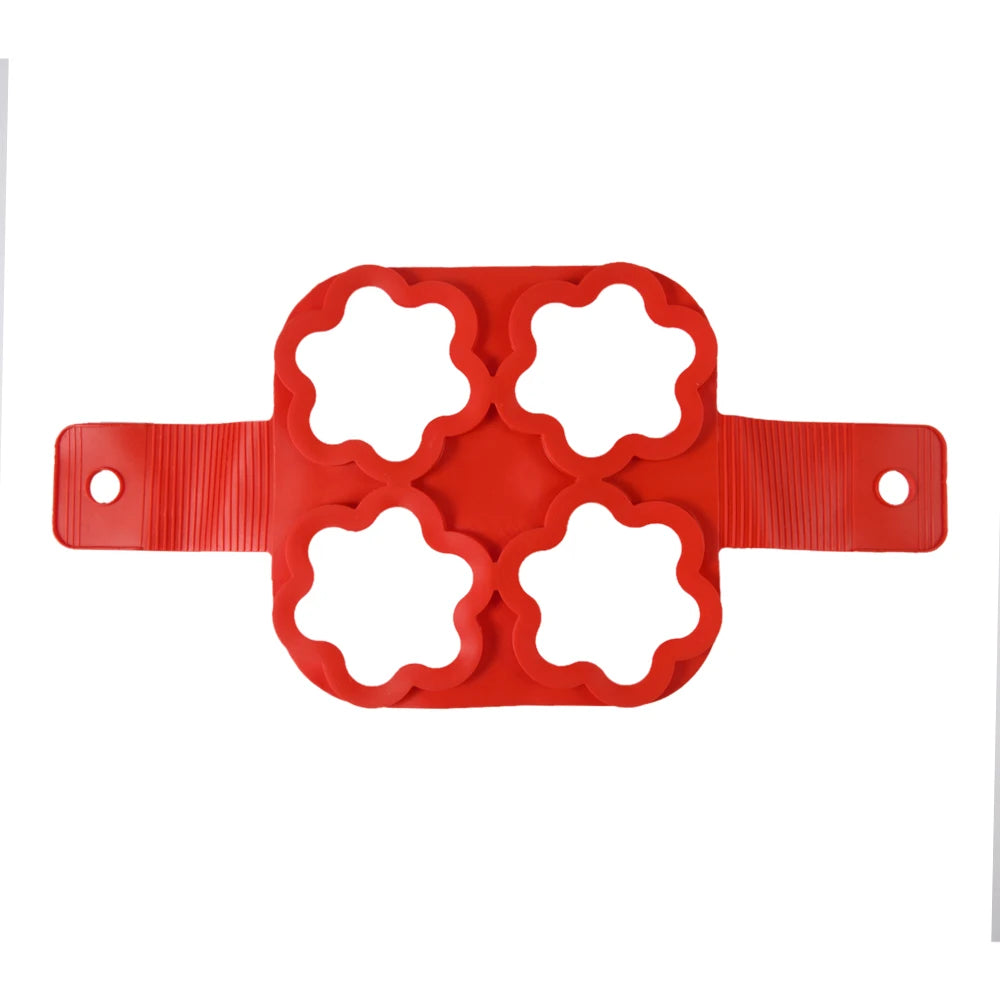 Non-Stick Silicone Egg Pancake Ring Mold | Perfect Round Pancake Maker additional angle