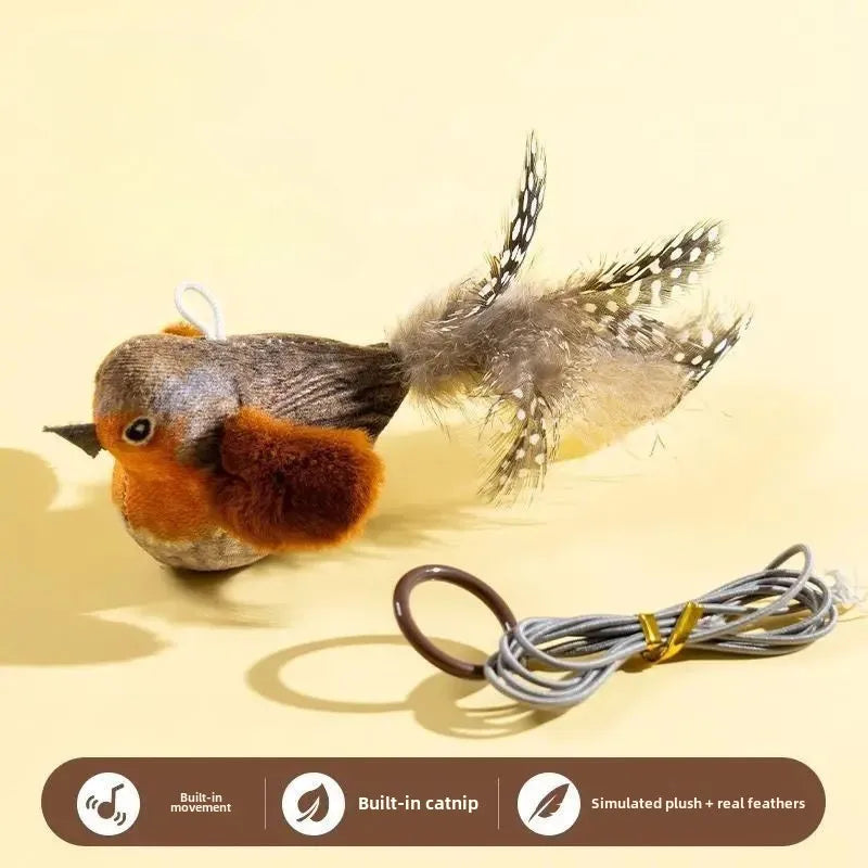 Birds Cat Toys Indoor Interactive Cat Toy for Cats Chasing Teasing Toy Sounding Catnip close-up view