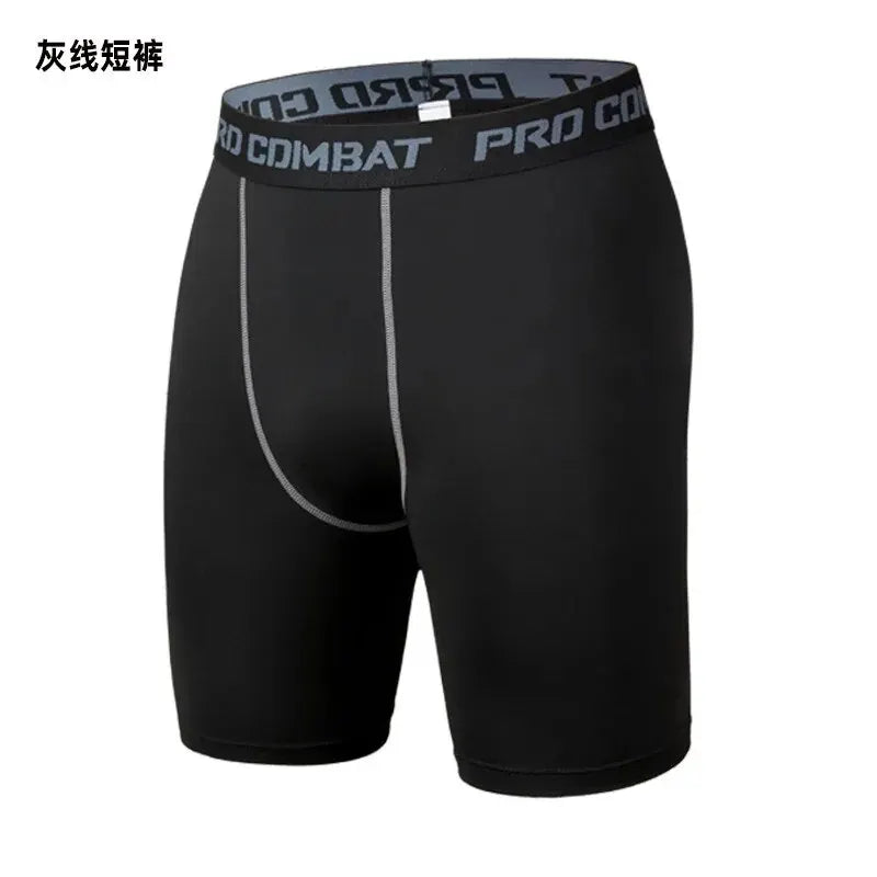Men's Compression Leggings | Quick-Dry Sports Tights for Running and Training close-up view