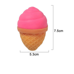 Stress Relief Ice Cream Squeeze Toy | Soft Fidget Ball for Anxiety close-up view