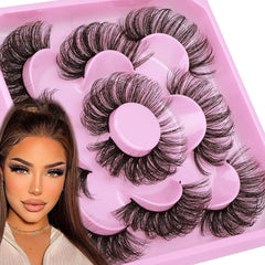 5 Pairs Russian Strip Lashes Fluffy Mink Lashes 3D False Eyelashes Russian Volume Eyelashes Fake Eye