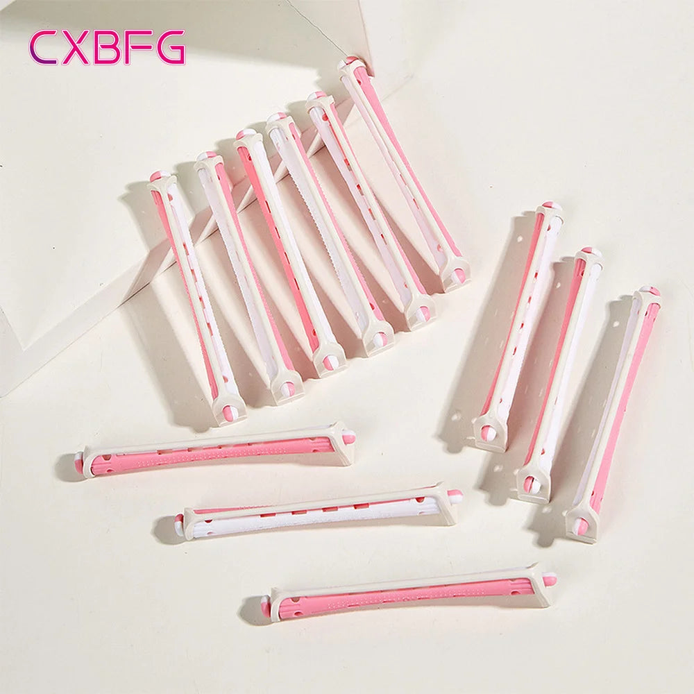 12pcs Heatless Hair Curler Set | No Heat Soft Flexi Rods for Natural Curls close-up view