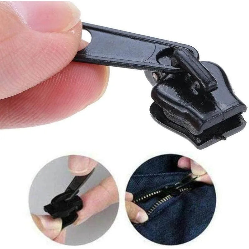 6Pcs Black Instant Fix Repair Kit Replacement Zip Slider Teeth Design Arts Crafts additional angle