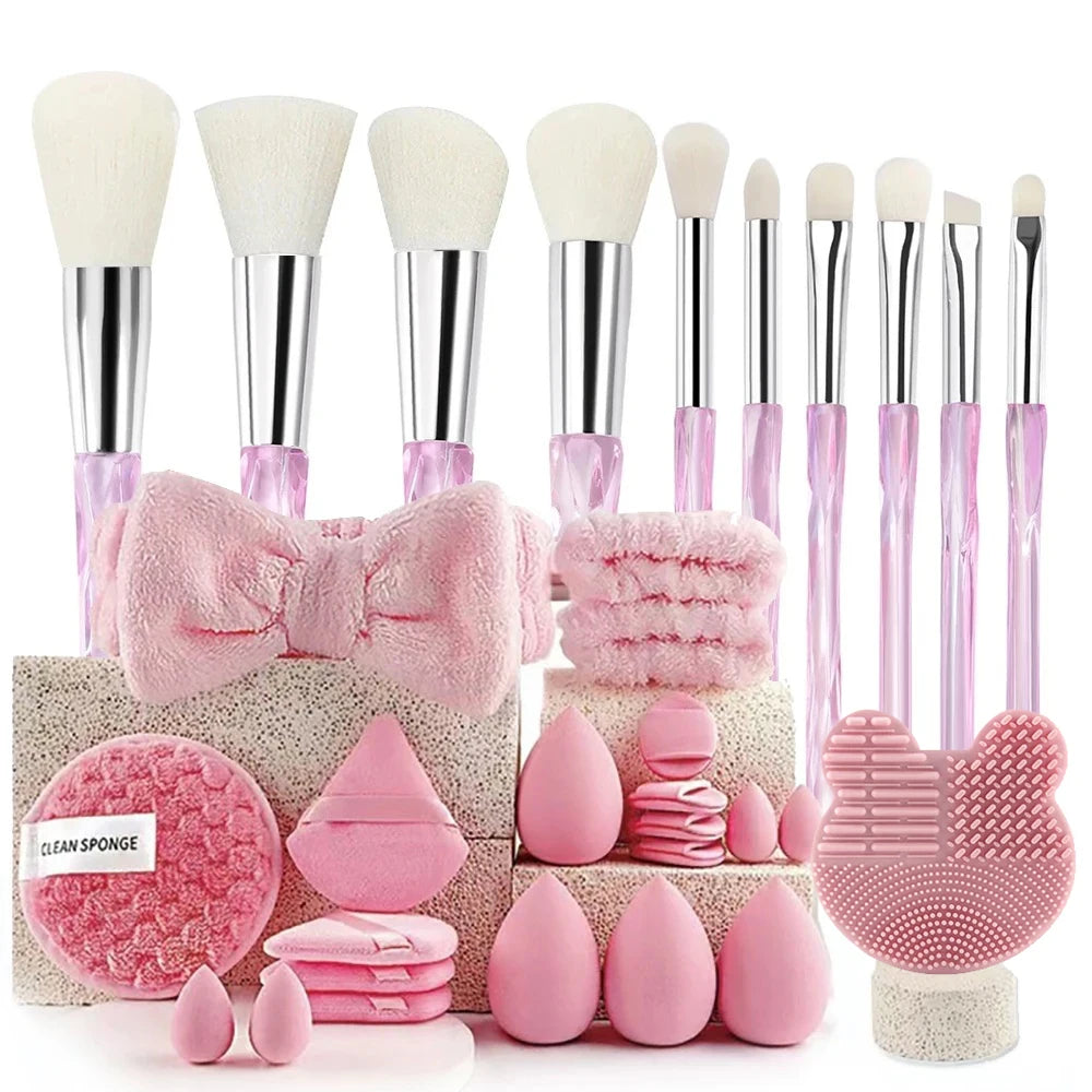 33pcs beauty set makeup kit large and small beauty sponges for flawless makeup applicati detail view