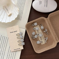 High Quality Small Pearl Flower Hair Clip for Front Bangs Korean Elegant   Side Clip Women Daily Office New Hair Clips for Women