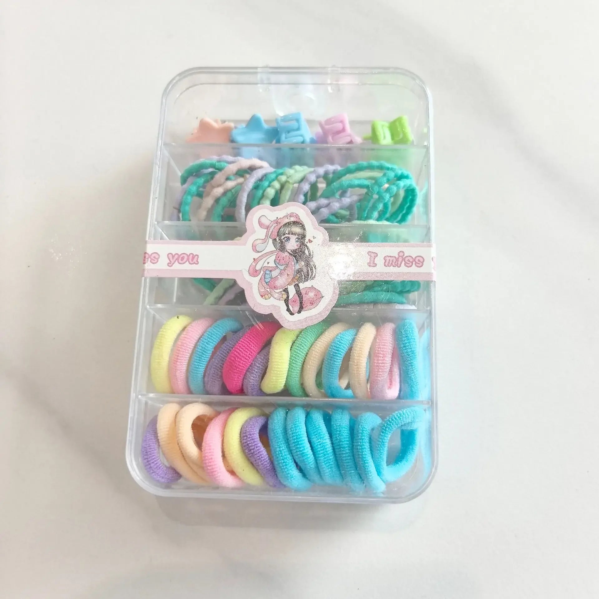A large quantity of children's cute hair accessory set. Children's hair accessory combination set
