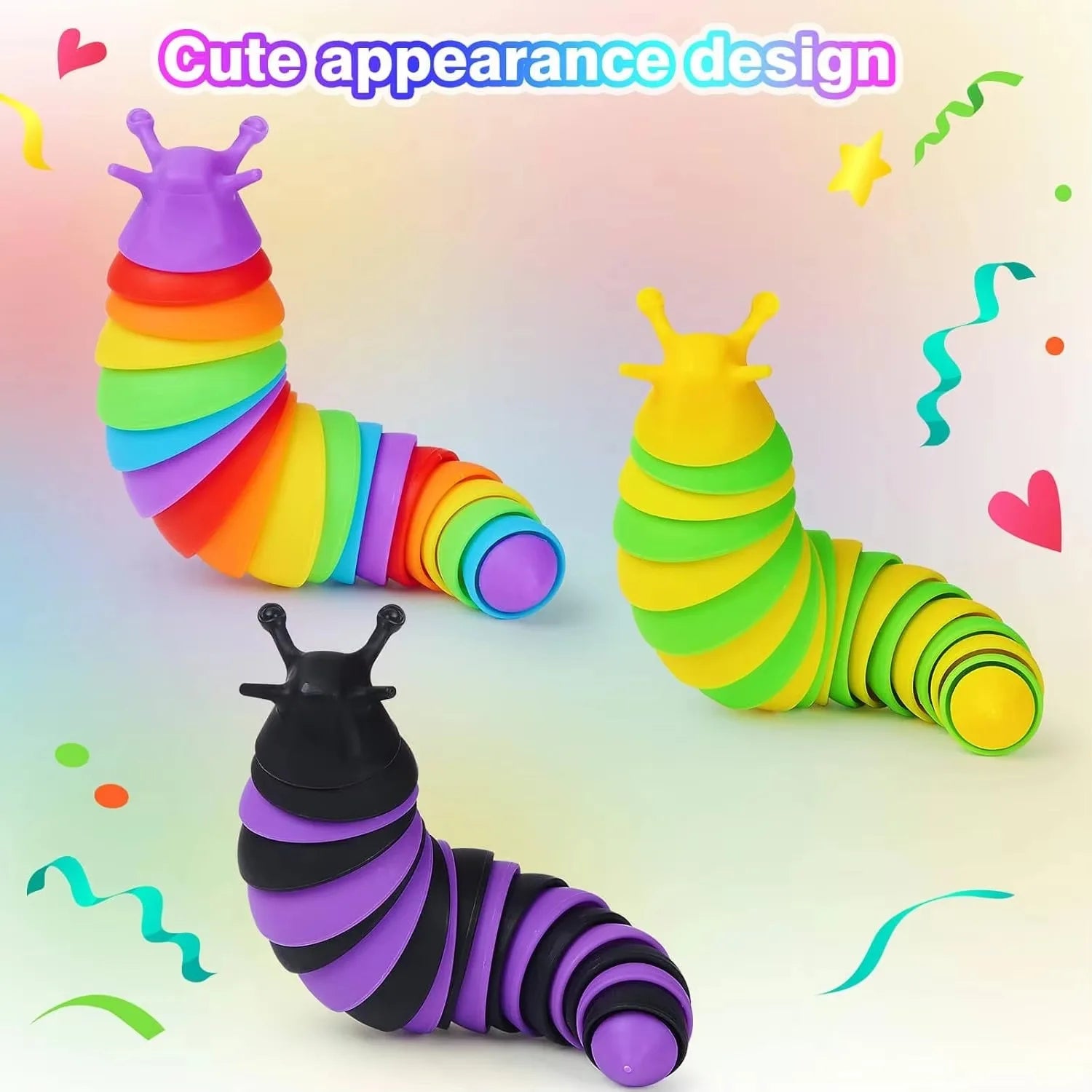 Colorful Simulation Caterpillar Antistress Toy Funny Fidget Decompression Articulated lifestyle view