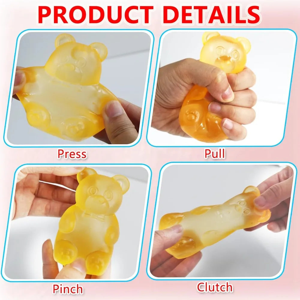 Squishy Mini Cute Bear Maltose Squeeze Toy | Stress Relief Fidget Sensory Toy for Kids a detail view