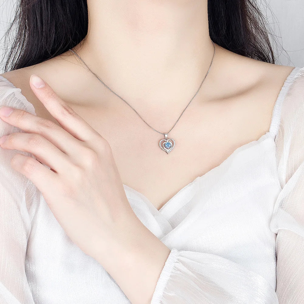 925 Sterling Silver 18k Gold Plated Necklace Single Sparkling Zircon Clavicle Chain for detail view