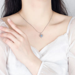 925 Sterling Silver 18k Gold Plated Necklace Single Sparkling Zircon Clavicle Chain for detail view