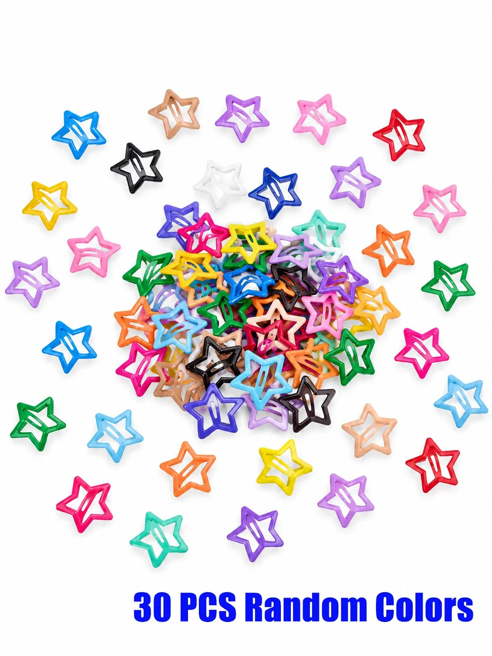 Mini Star Hair Clip Kids Colorful Metal Hair Clips Cute Y2K Hair Accessories for Wome lifestyle view