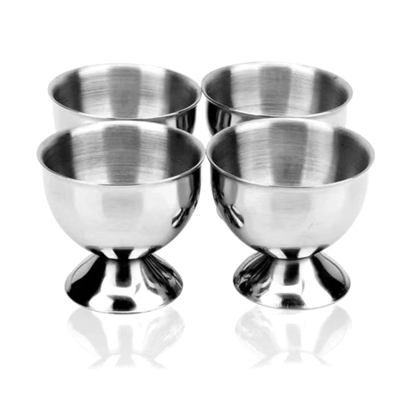 Stainless Steel Egg Cup Holder | Soft Boiled Egg Rack for Breakfast close-up view