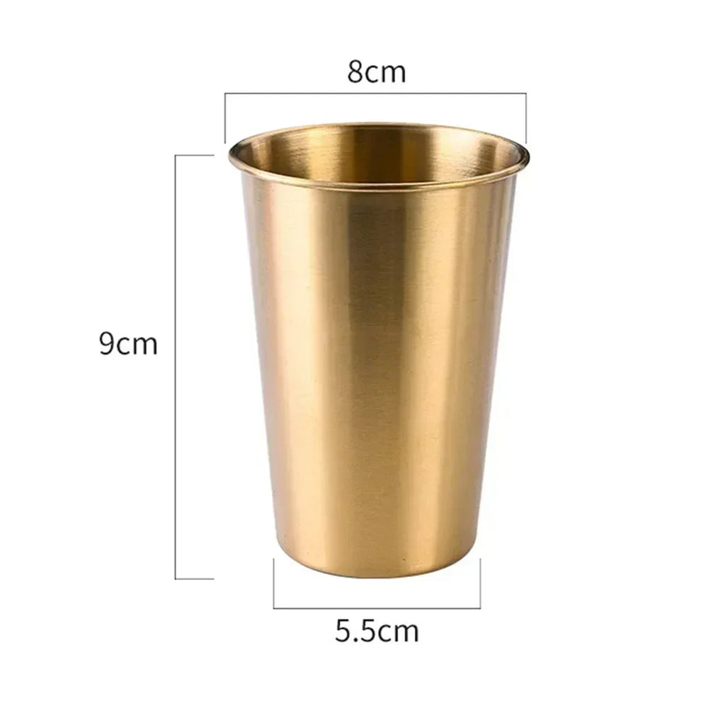 240/300/350/400/500ml Stainless Steel Beer Cup Drinking Mug For Camping Party Coffee Whi detail view