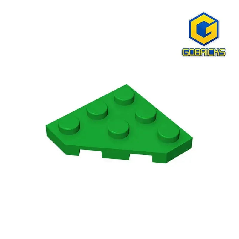 Gobricks GDS-556 Wedge Plate 3 x 3 Cut Corner | Compatible Building Block for DIY
