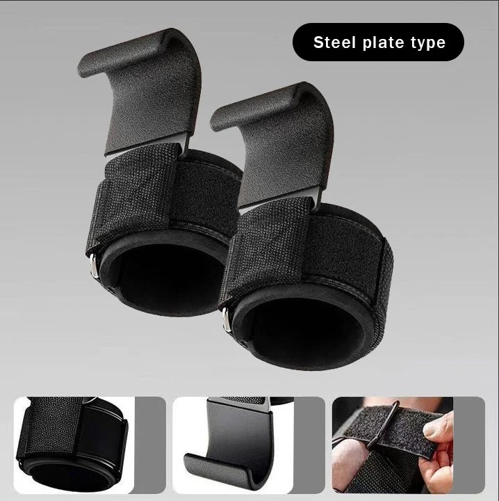 Weight Lifting Hook Grips with Wrist Wraps | Gym Fitness Hand Bar Straps alternate view