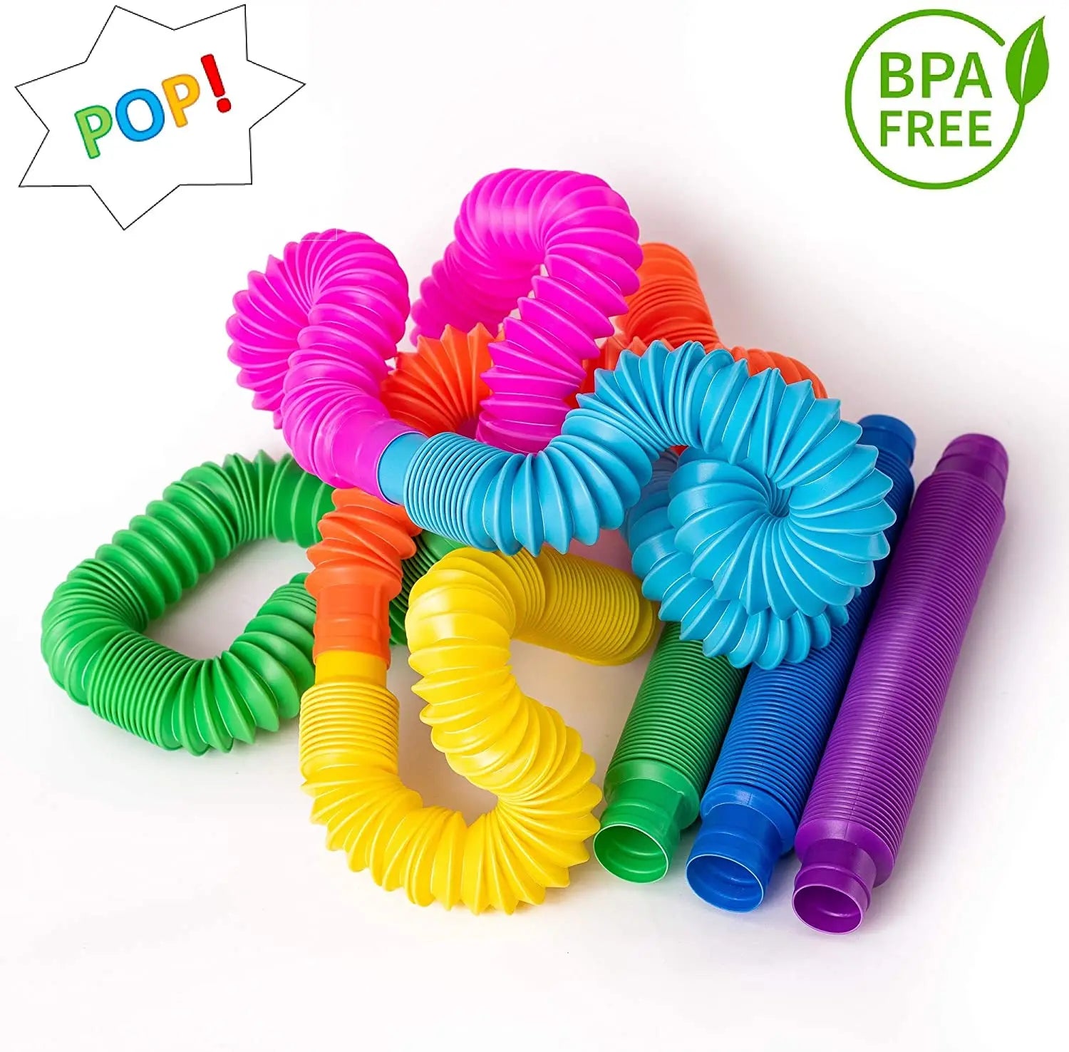 4 Pack Pop Tube Sensory Fidget Toys Random Colors