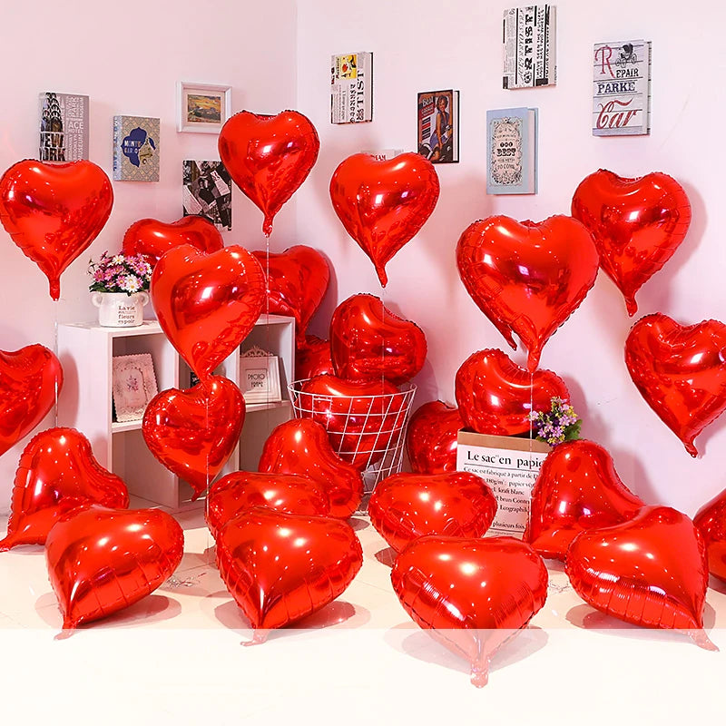 Love Heart Foil Balloons Helium Balloon Valentine's