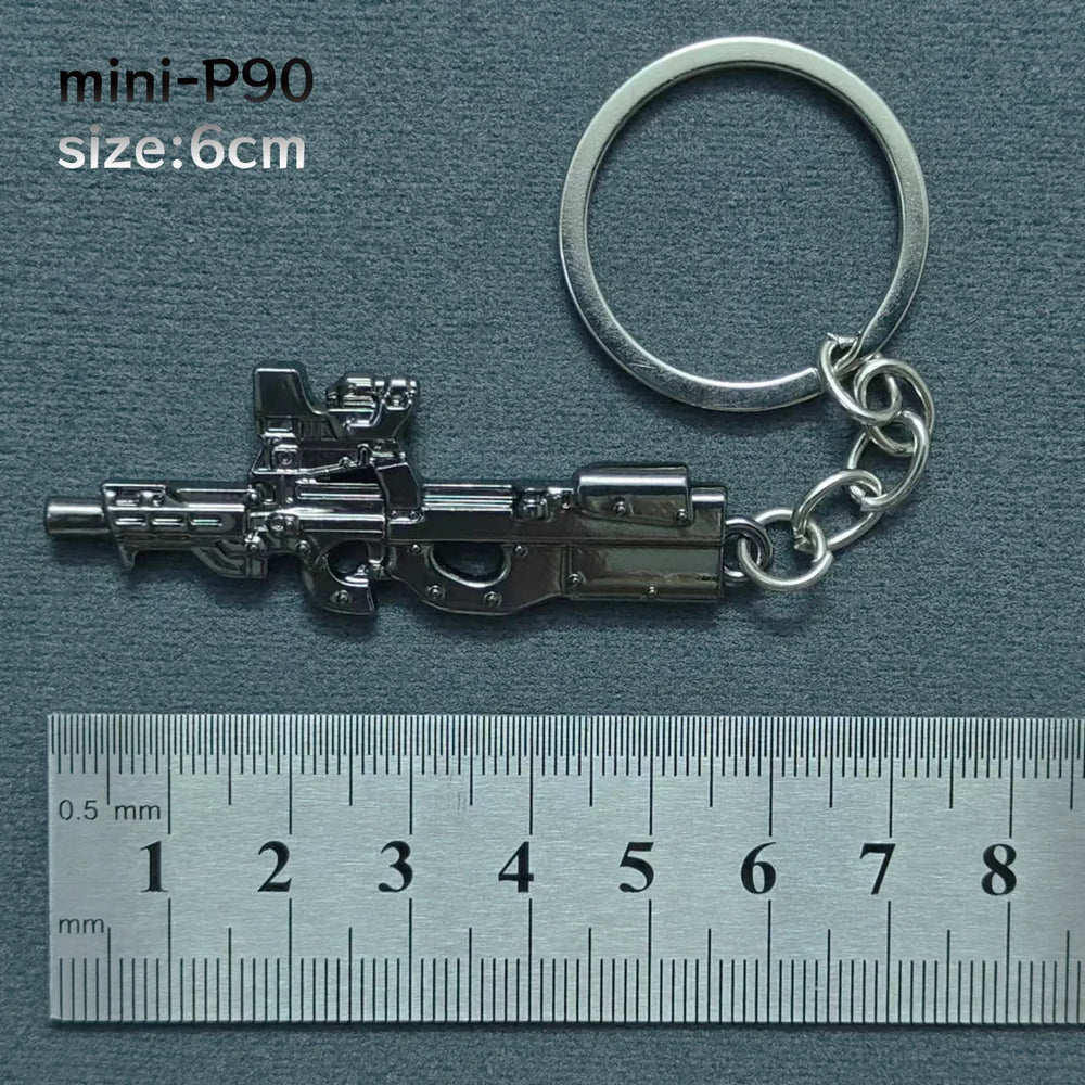 Mini Keychain Pendant Peace Elite 98k Alloy Gun Model PUBG Battlefield Boy Toy Hand additional angle