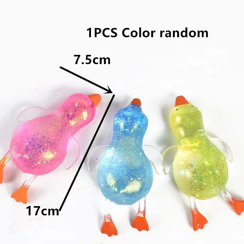 Maltose Colorful Aurora Duck Squeeze Toy Soft Cute Animal Stress Relief Decompression alternate view