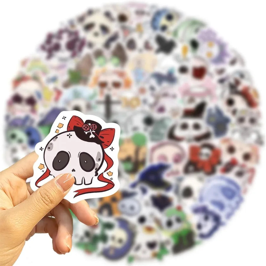 50Pcs Groovy Skull Stickers | Waterproof Vinyl Decals for Laptops, Water Bottles, S additional angle