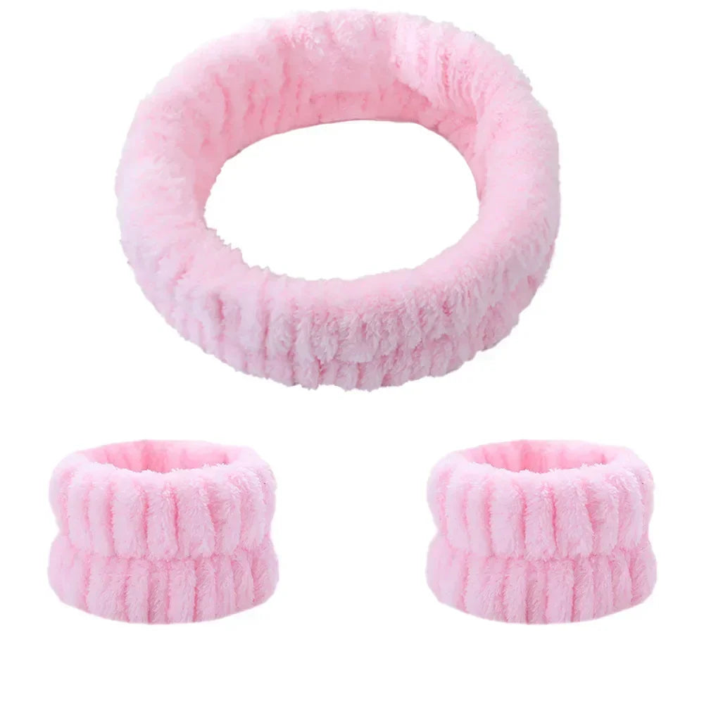 Soft Coral Fleece Headband Women Makeup Wash Face Spa Elastic Hair Band Fashion Femal lifestyle view