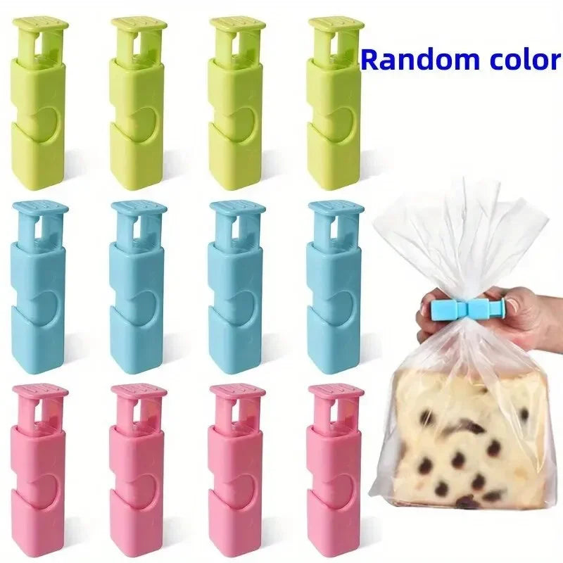 10pcs Food Sealing Clips, Snack Bag Clips, Moisture-proof Fresh-keeping Clips, Plastic Bag Sealing C